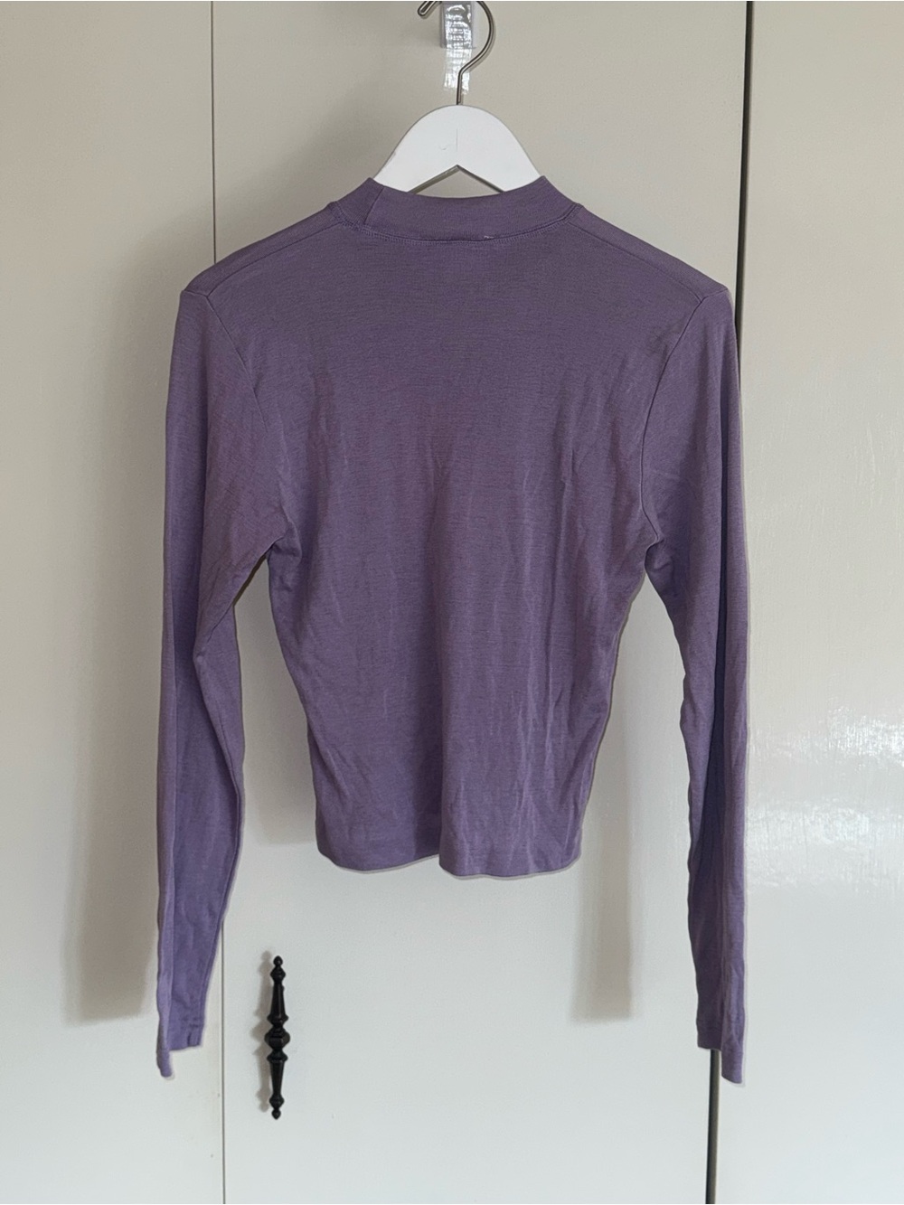 Silk-Blend Long-Sleeve Crewneck Top